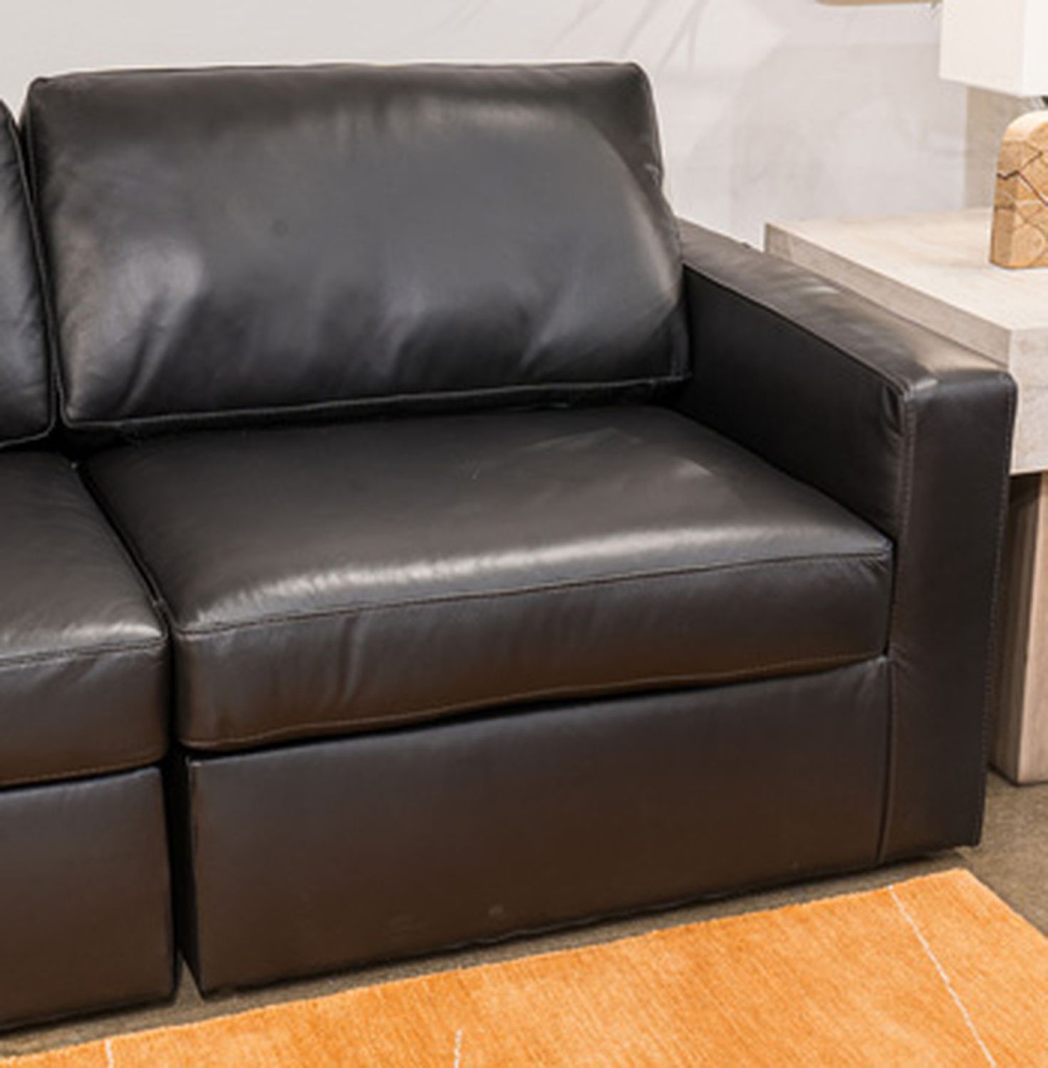 ModMax II 8-Piece LAF Sectional with Chaise and Audio Consoles In Black 74305S47