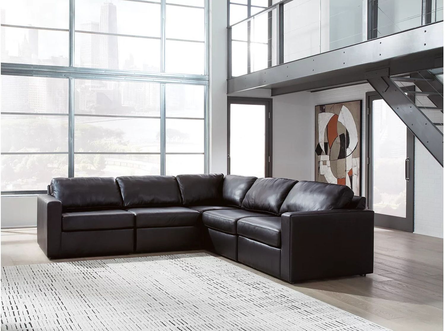 ModMax II 5-Piece Sectional In Black 74305S6