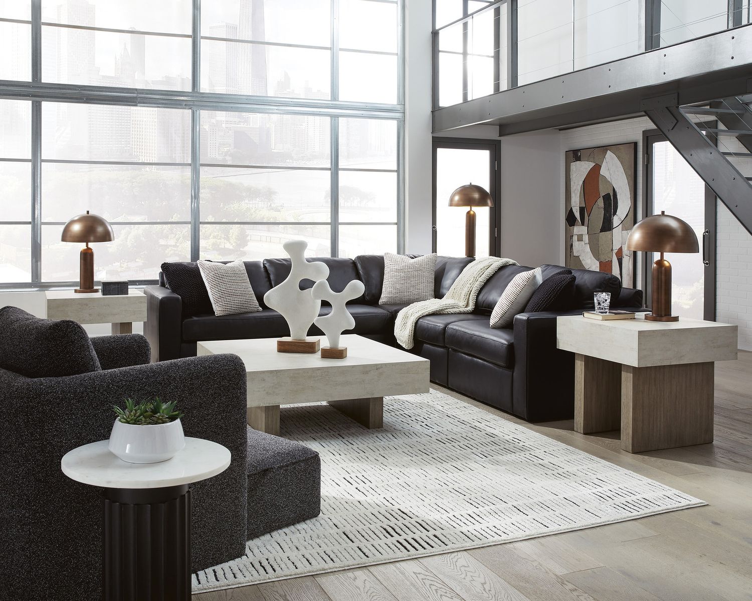 ModMax II 5-Piece Sectional In Black 74305S6