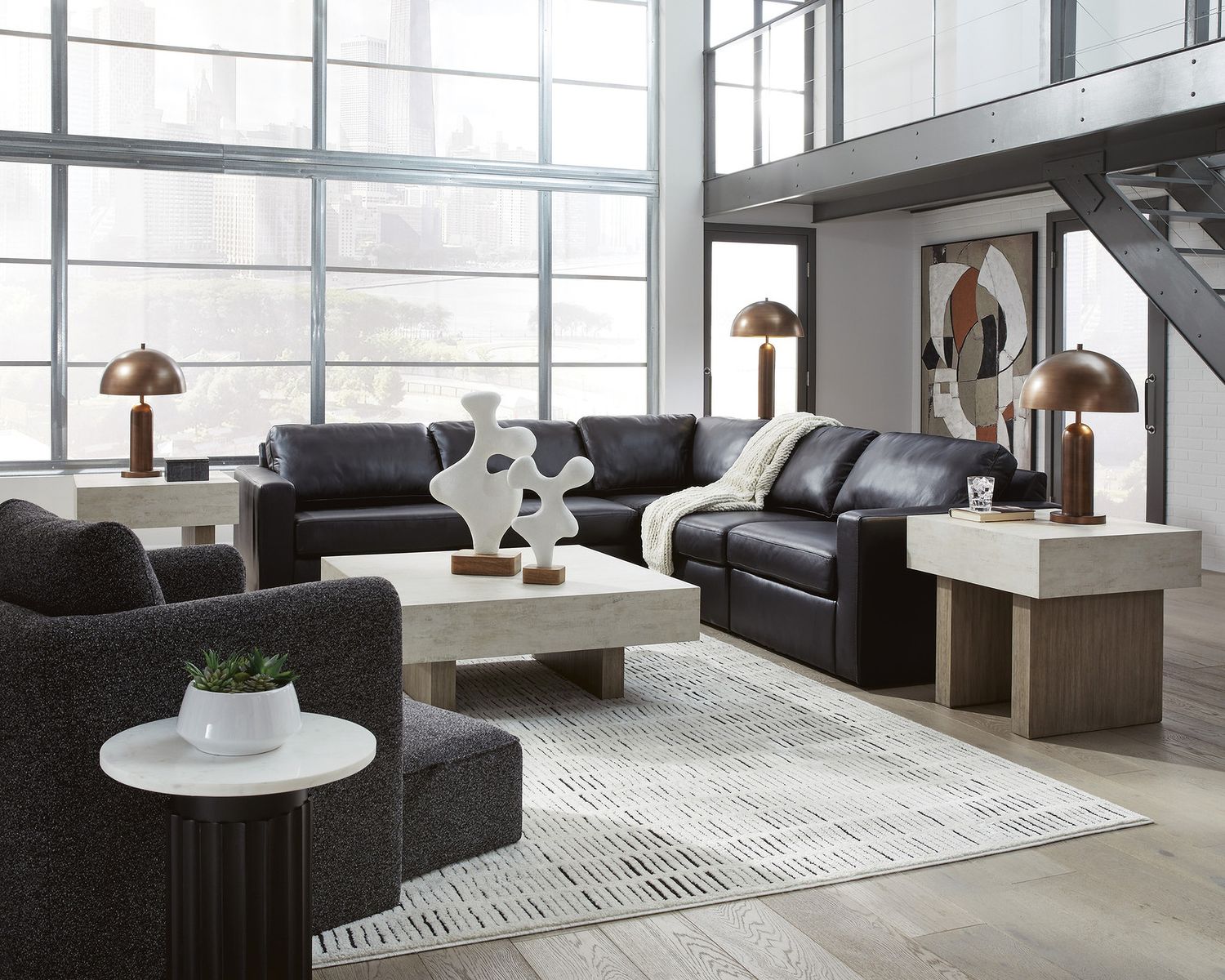 ModMax II 5-Piece Sectional In Black 74305S6