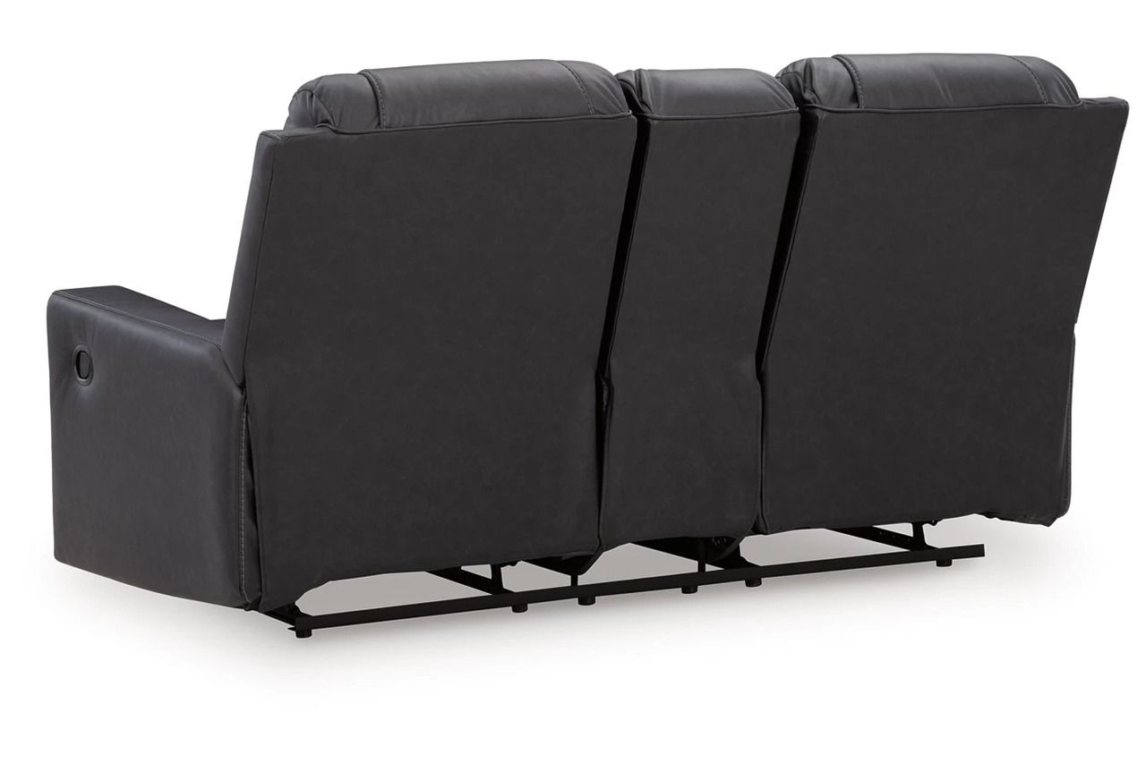Mackmenville Reclining Loveseat with Console In Carbon 7471394