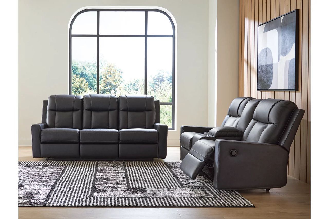 Mackmenville Reclining Living Room Set In Carbon 74713U1