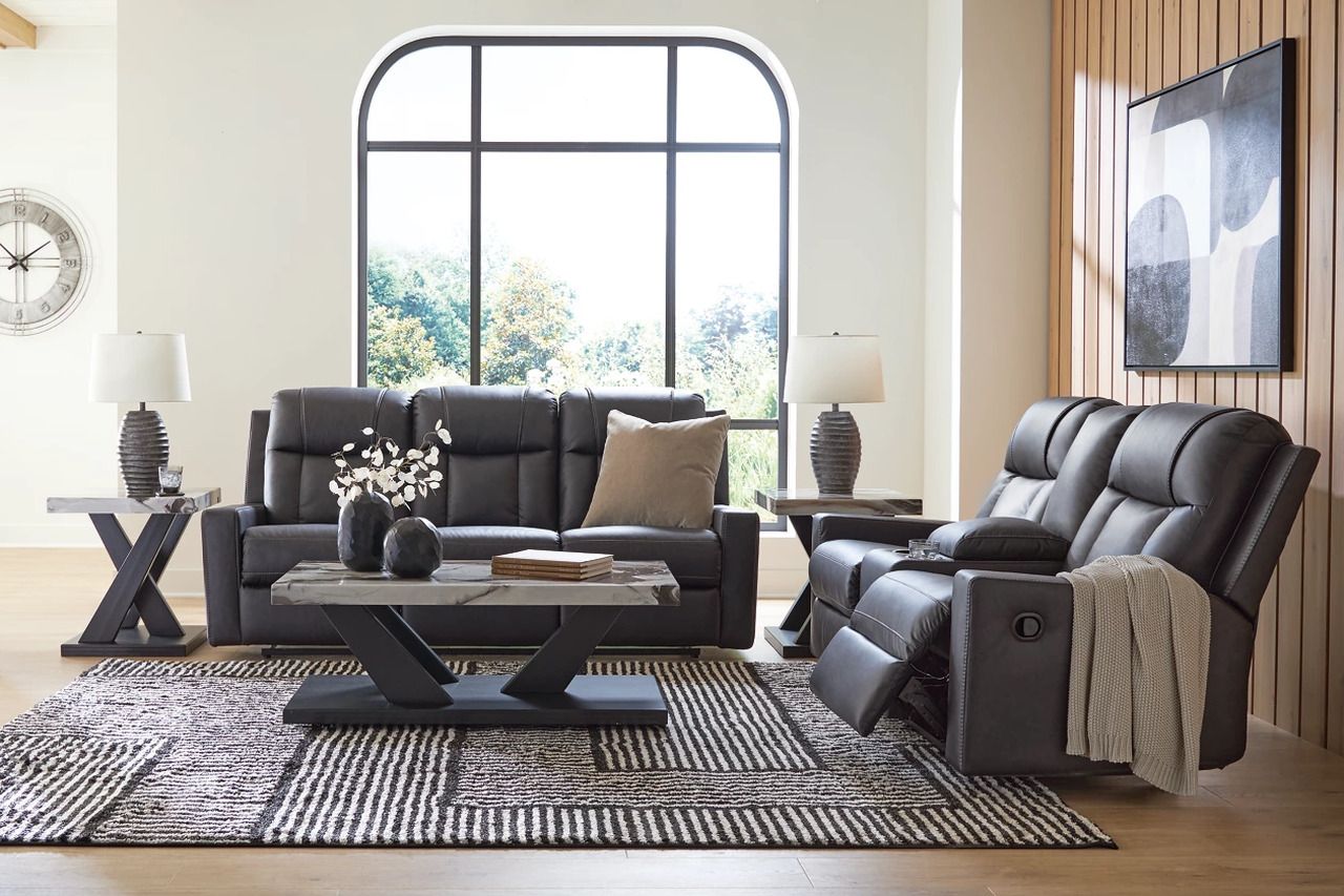 Mackmenville Reclining Living Room Set In Carbon 74713U1