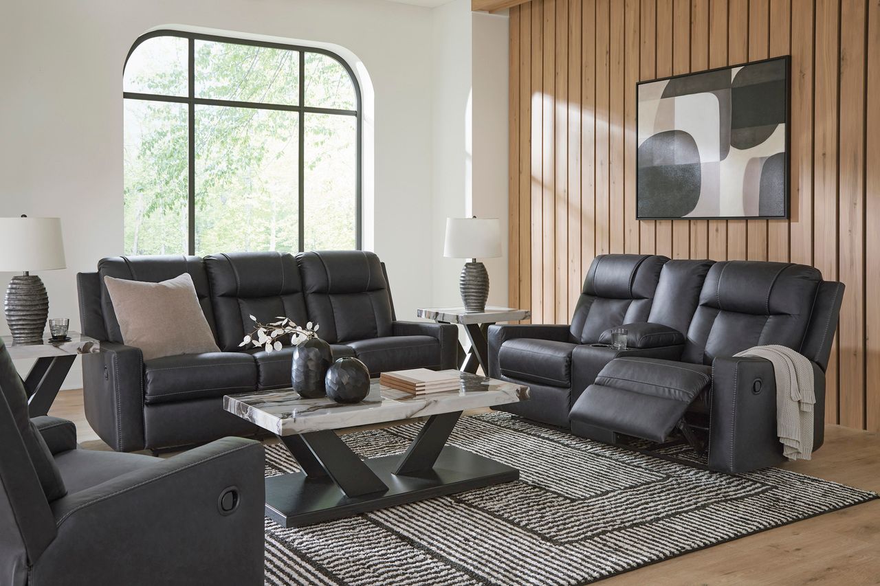 Mackmenville Reclining Living Room Set In Carbon 74713U1