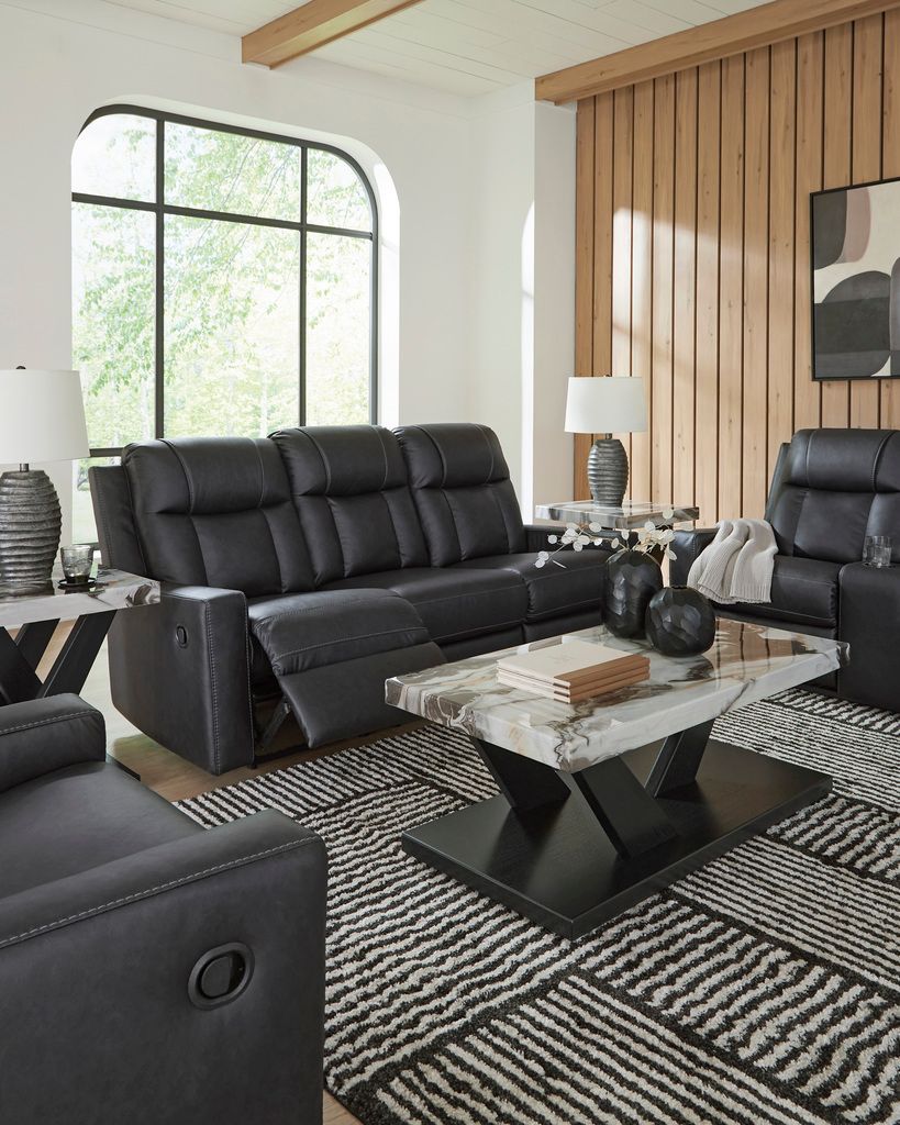 Mackmenville Reclining Living Room Set In Carbon 74713U1