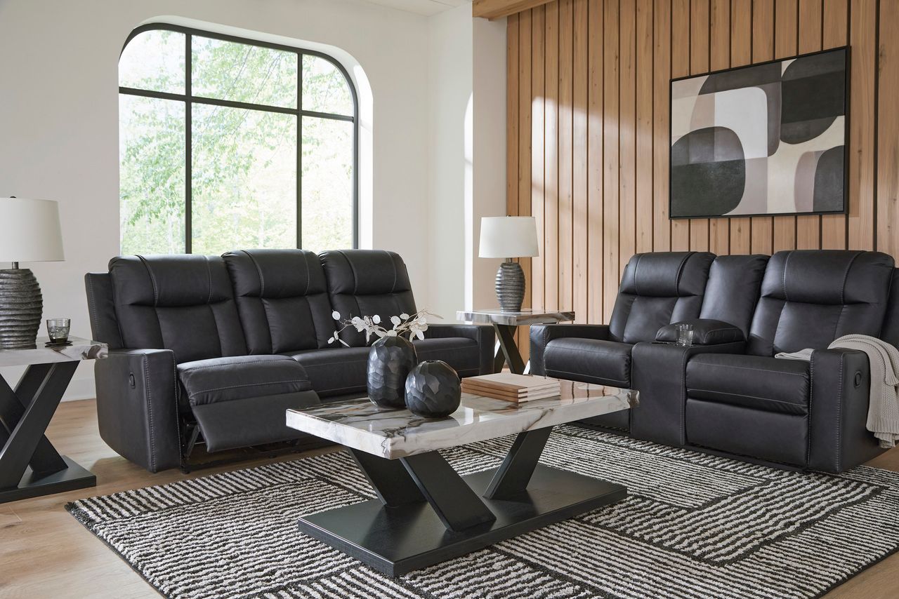 Mackmenville Reclining Living Room Set In Carbon 74713U1