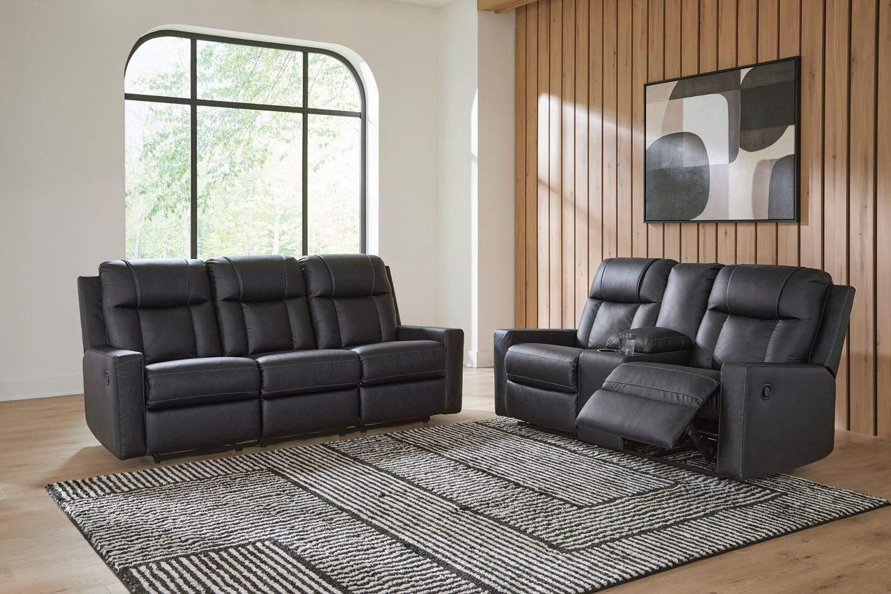 Mackmenville Reclining Living Room Set In Carbon 74713U1