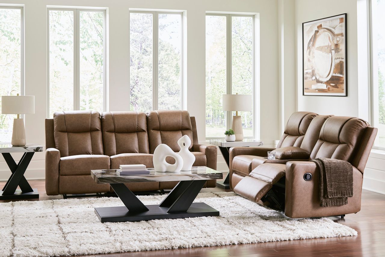 Mackmenville Reclining Living Room Set In Caramel 74714U1