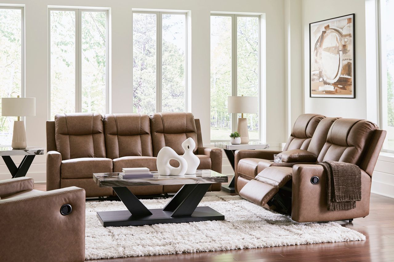 Mackmenville Reclining Living Room Set In Caramel 74714U1