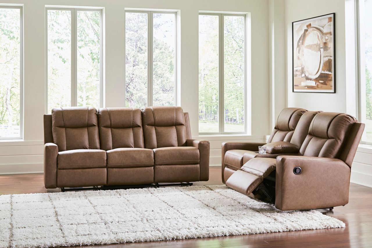 Mackmenville Reclining Living Room Set In Caramel 74714U1