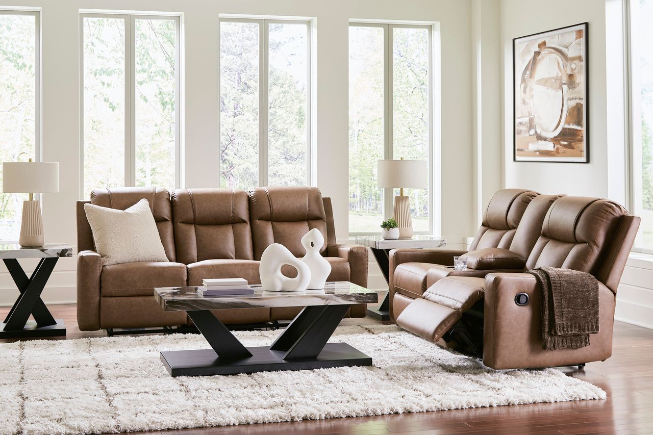 Mackmenville Reclining Living Room Set In Caramel 74714U1