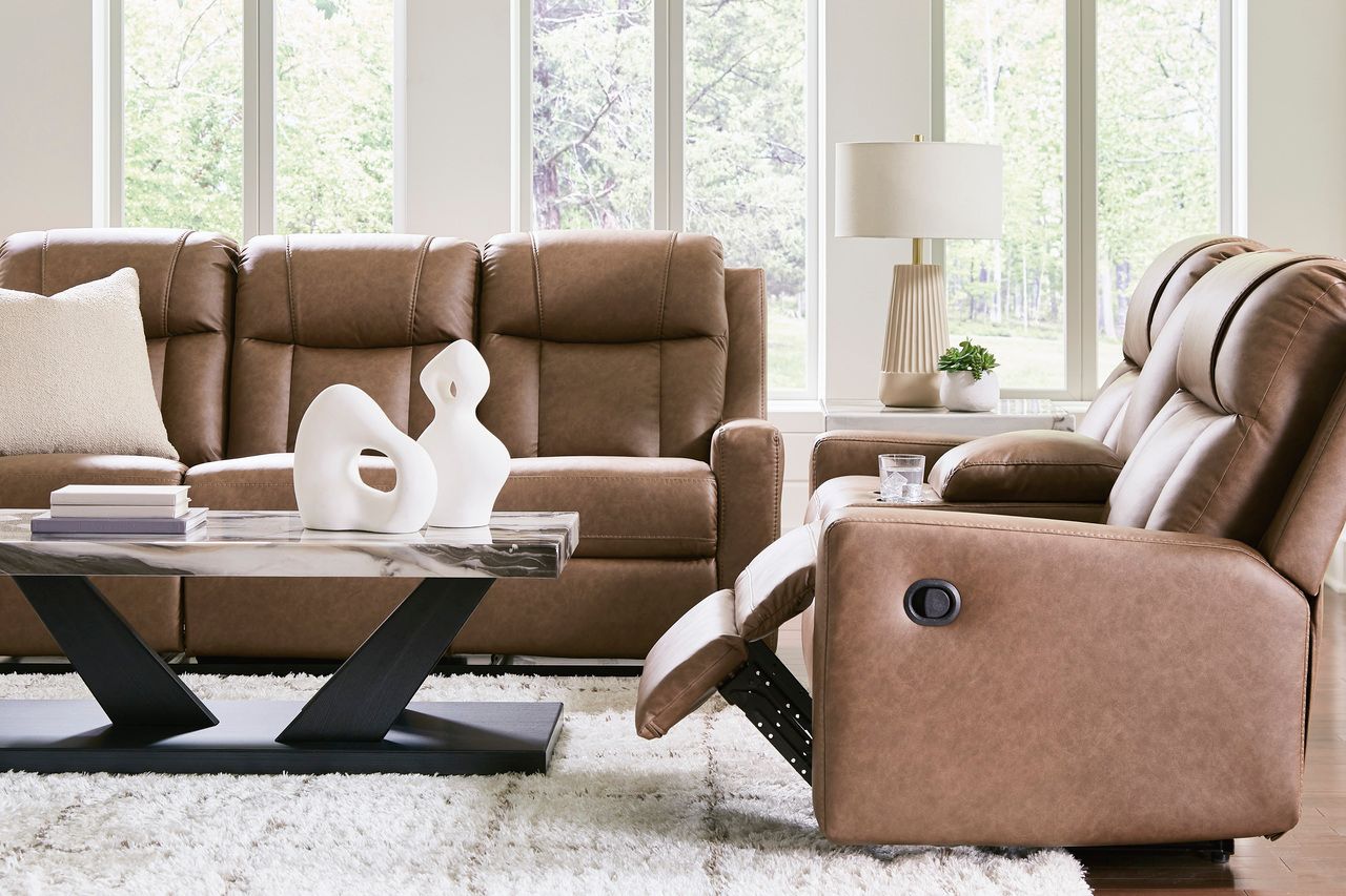 Mackmenville Reclining Living Room Set In Caramel 74714U1