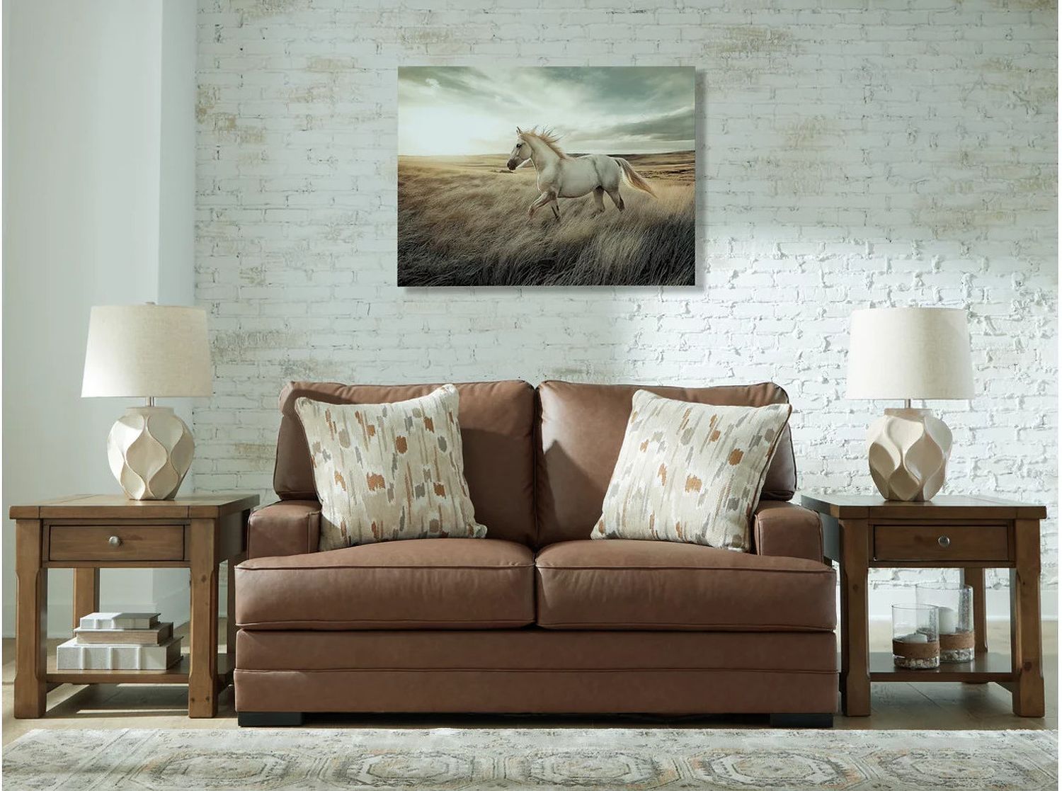 VillaCourt Loveseat In Caramel 7490935