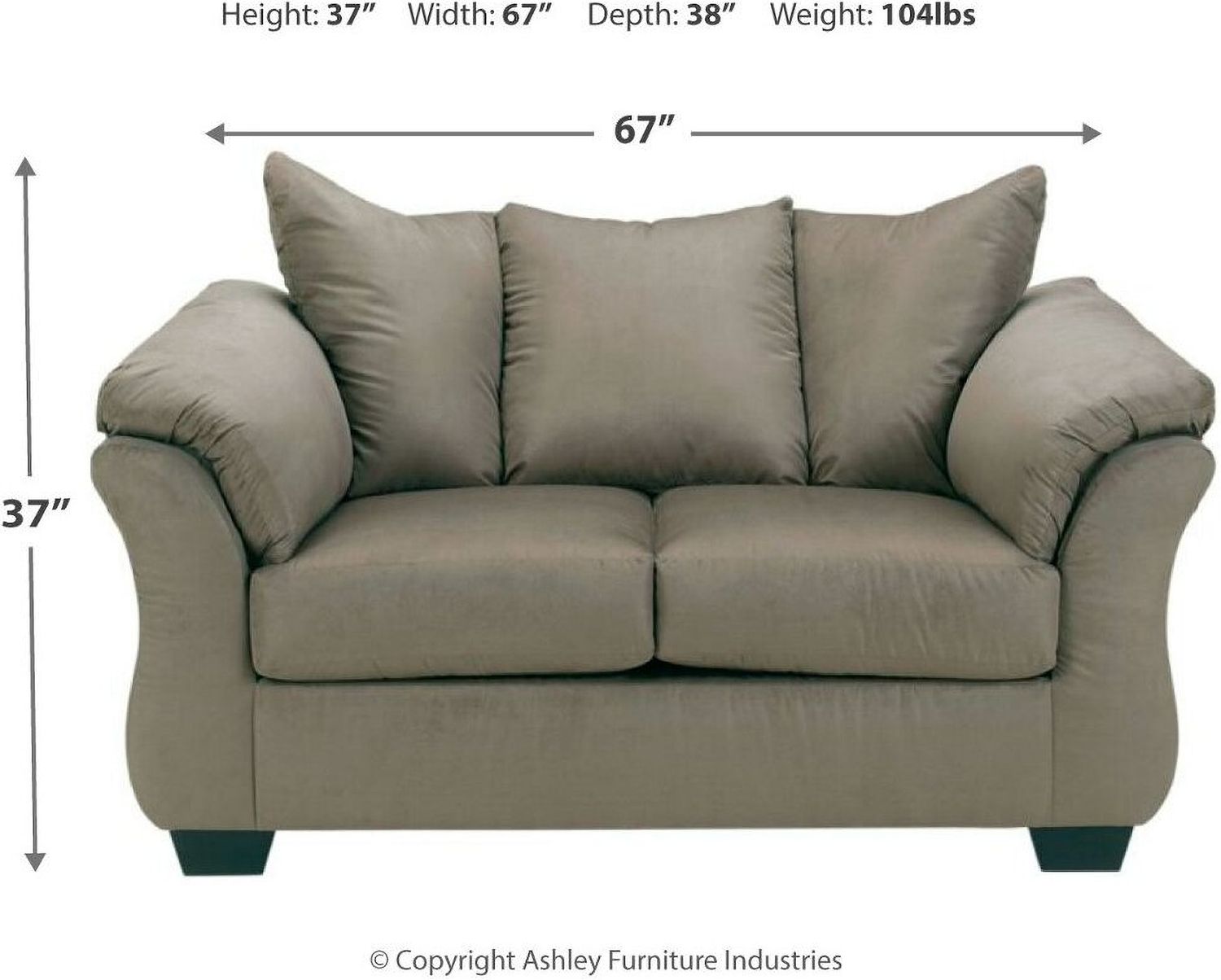 Darcy Loveseat In Cobblestone 7500535