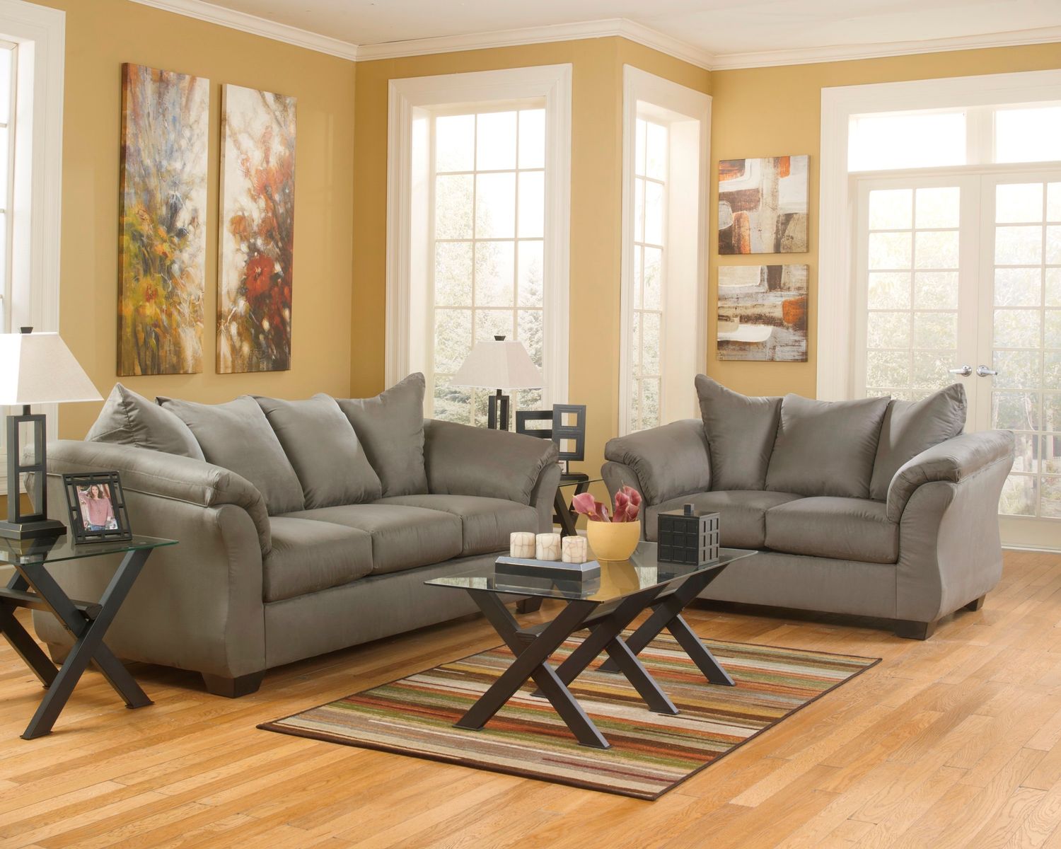 Darcy Living Room Set In Cobblestone 75005U5