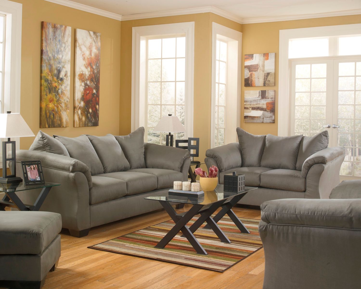 Darcy Living Room Set In Cobblestone 75005U5