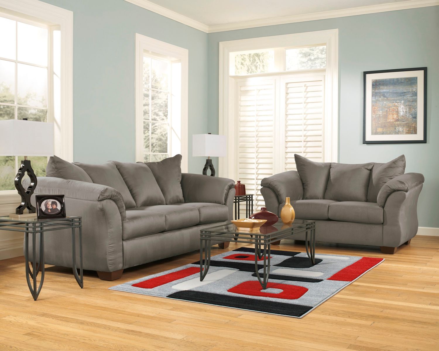 Darcy Living Room Set In Cobblestone 75005U5