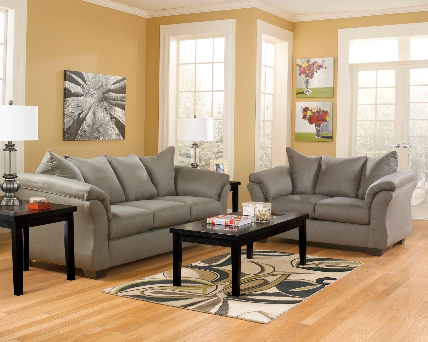 Darcy Living Room Set In Cobblestone 75005U5