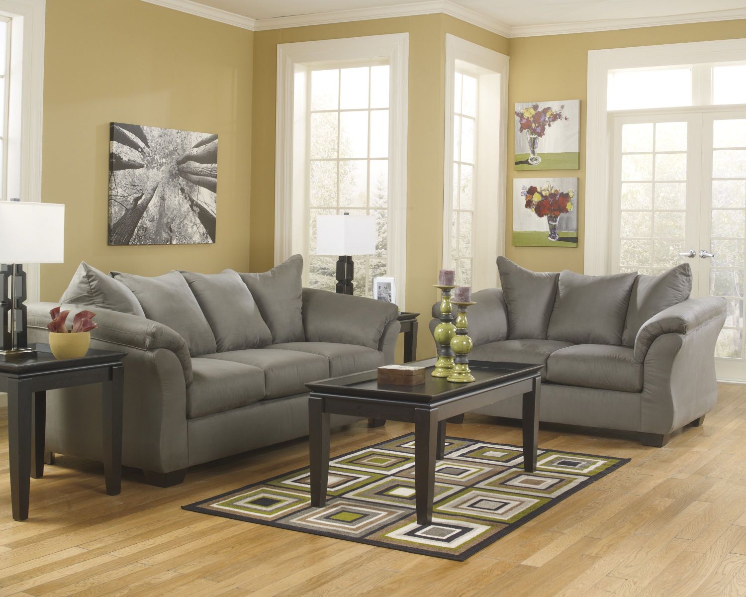 Darcy Living Room Set In Cobblestone 75005U5