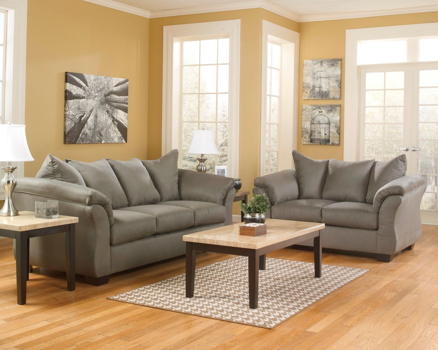 Darcy Living Room Set In Cobblestone 75005U5