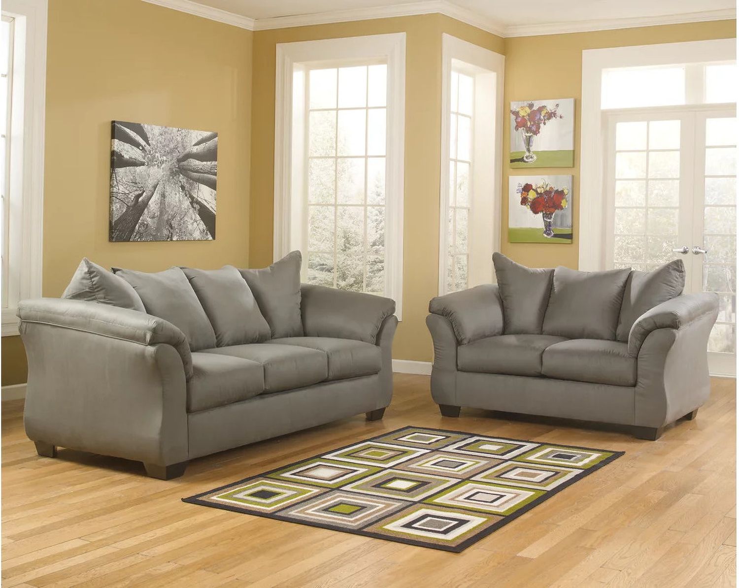 Darcy Living Room Set In Cobblestone 75005U5
