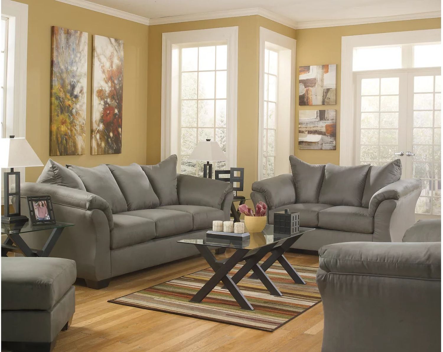 Darcy Living Room Set In Cobblestone 75005U5
