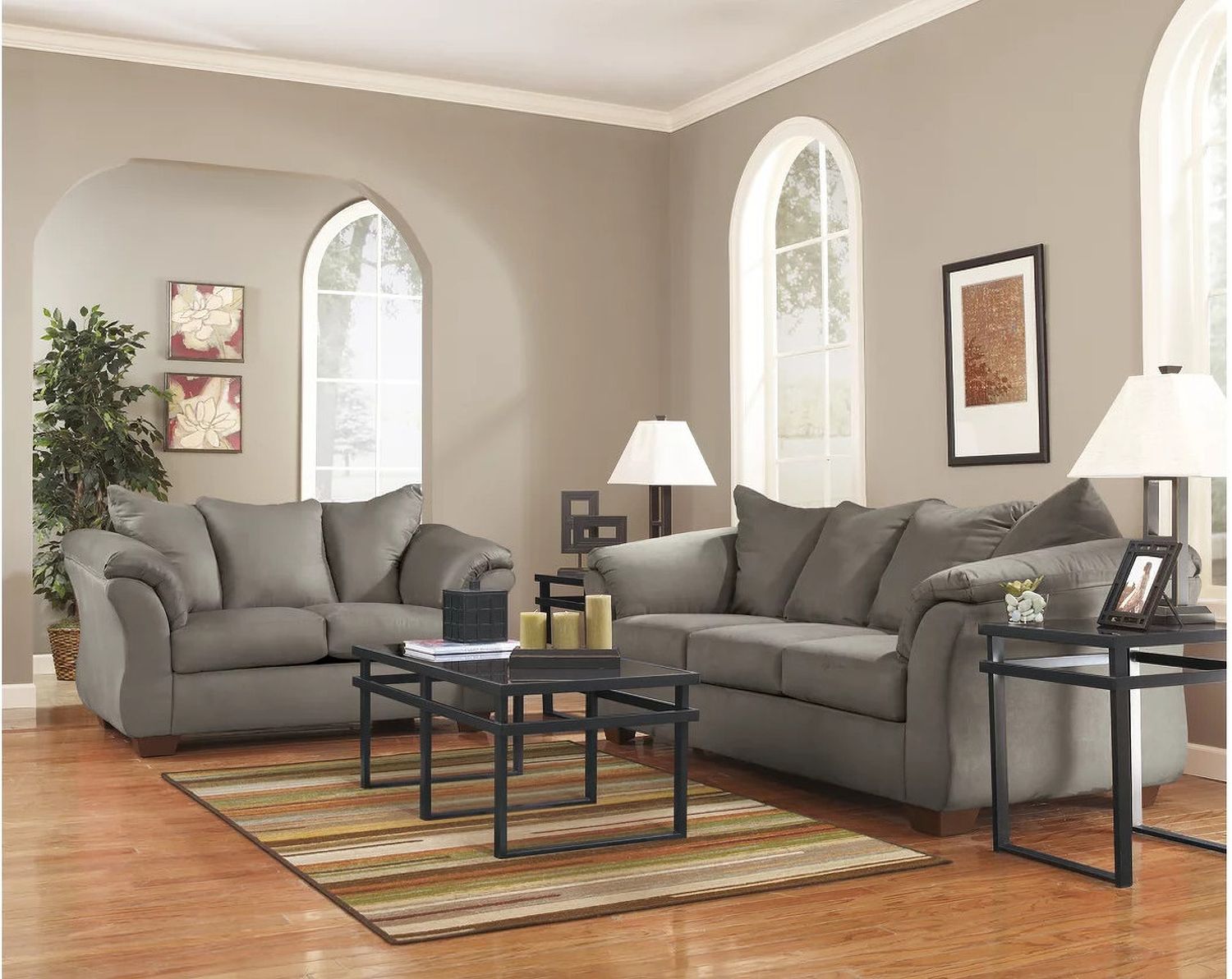 Darcy Living Room Set In Cobblestone 75005U5