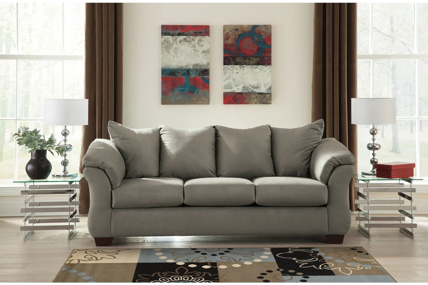 Darcy Living Room Set In Cobblestone 75005U5