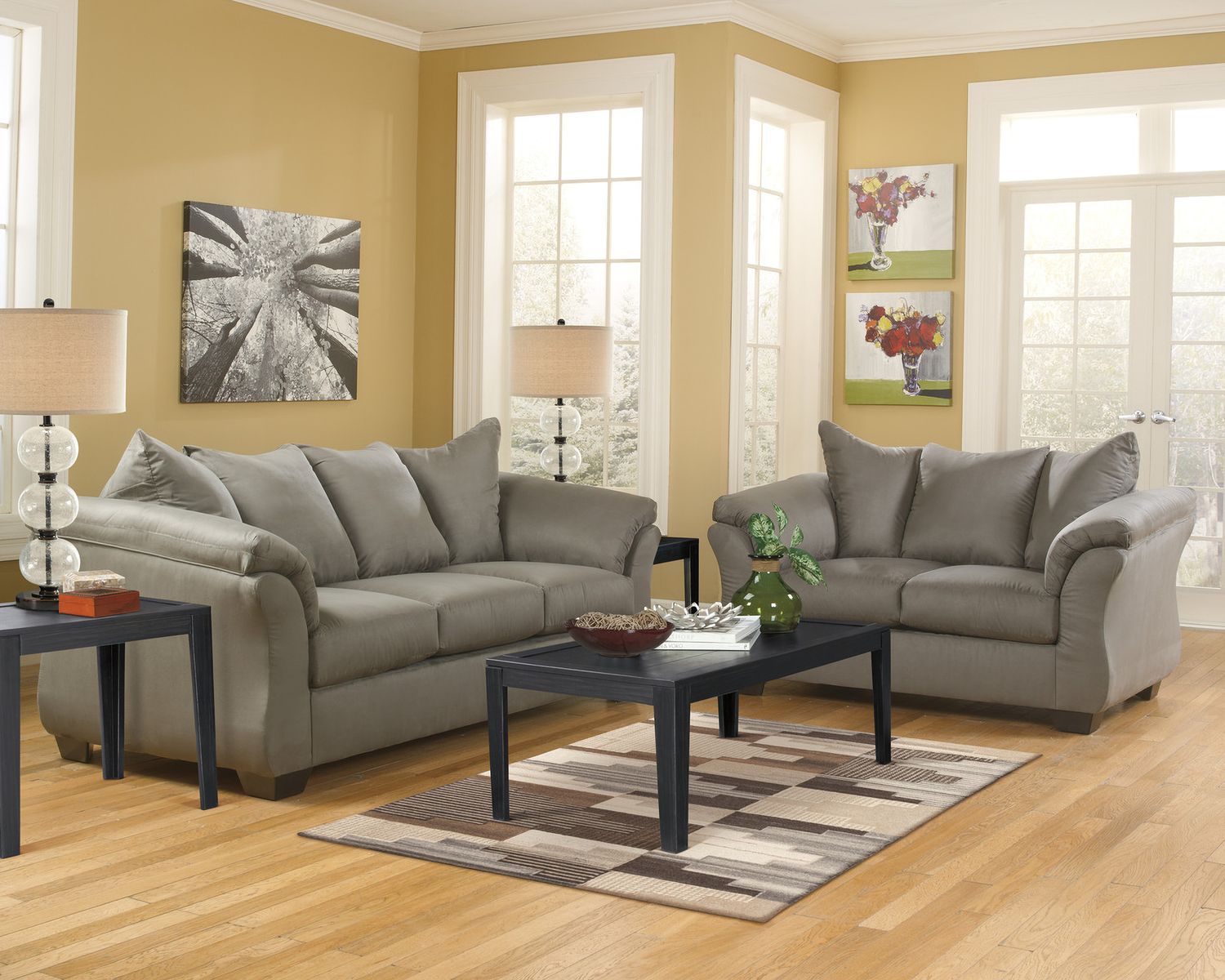 Darcy Living Room Set In Cobblestone 75005U5