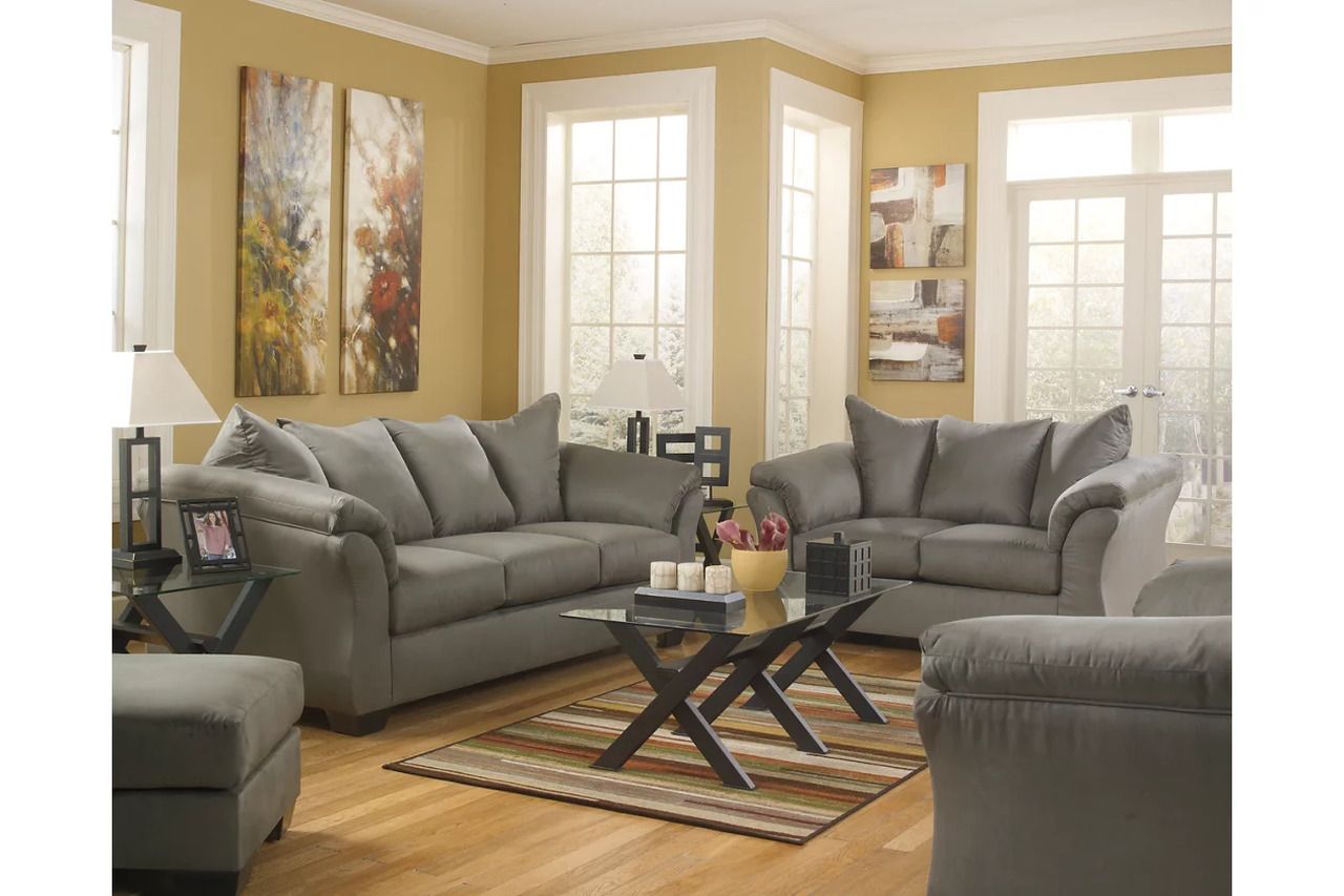Darcy Chair and Ottoman In Cobblestone 75005U7