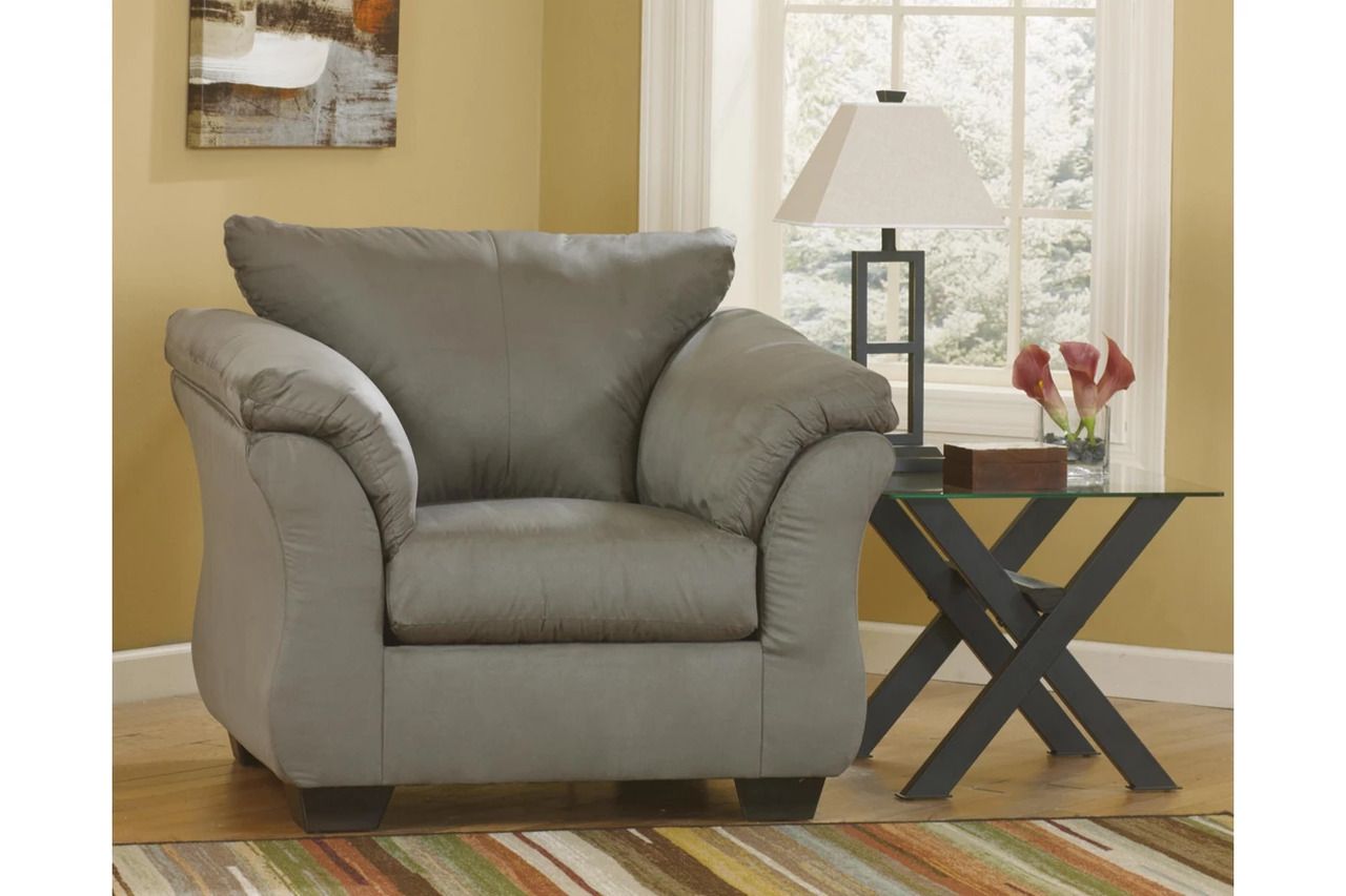 Darcy Chair and Ottoman In Cobblestone 75005U7