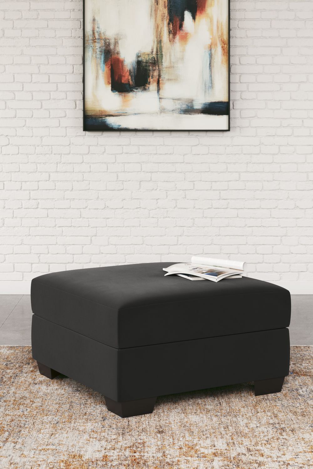 Darcy Ottoman In Black 7500814
