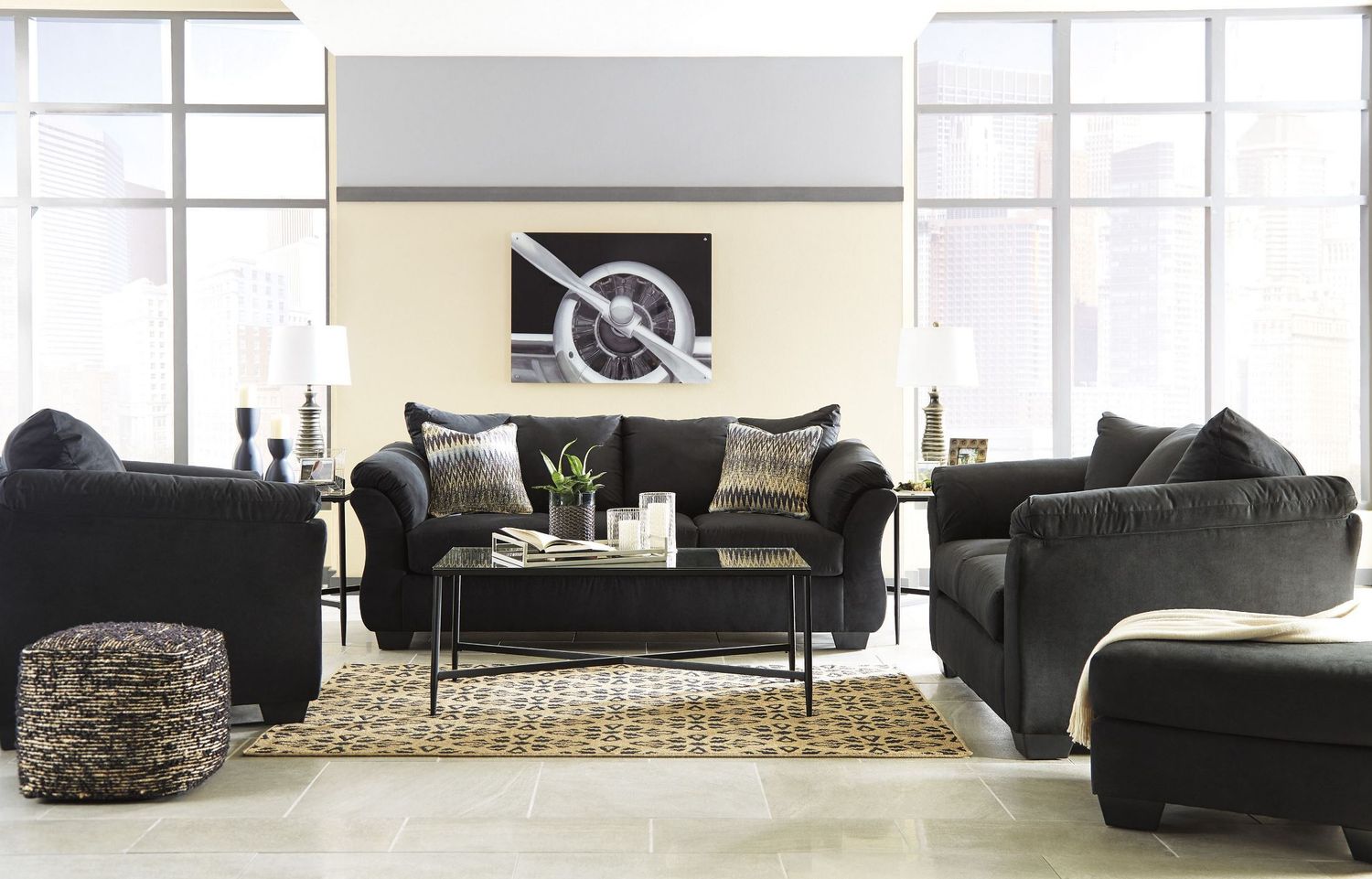 Darcy Loveseat In Black 7500835
