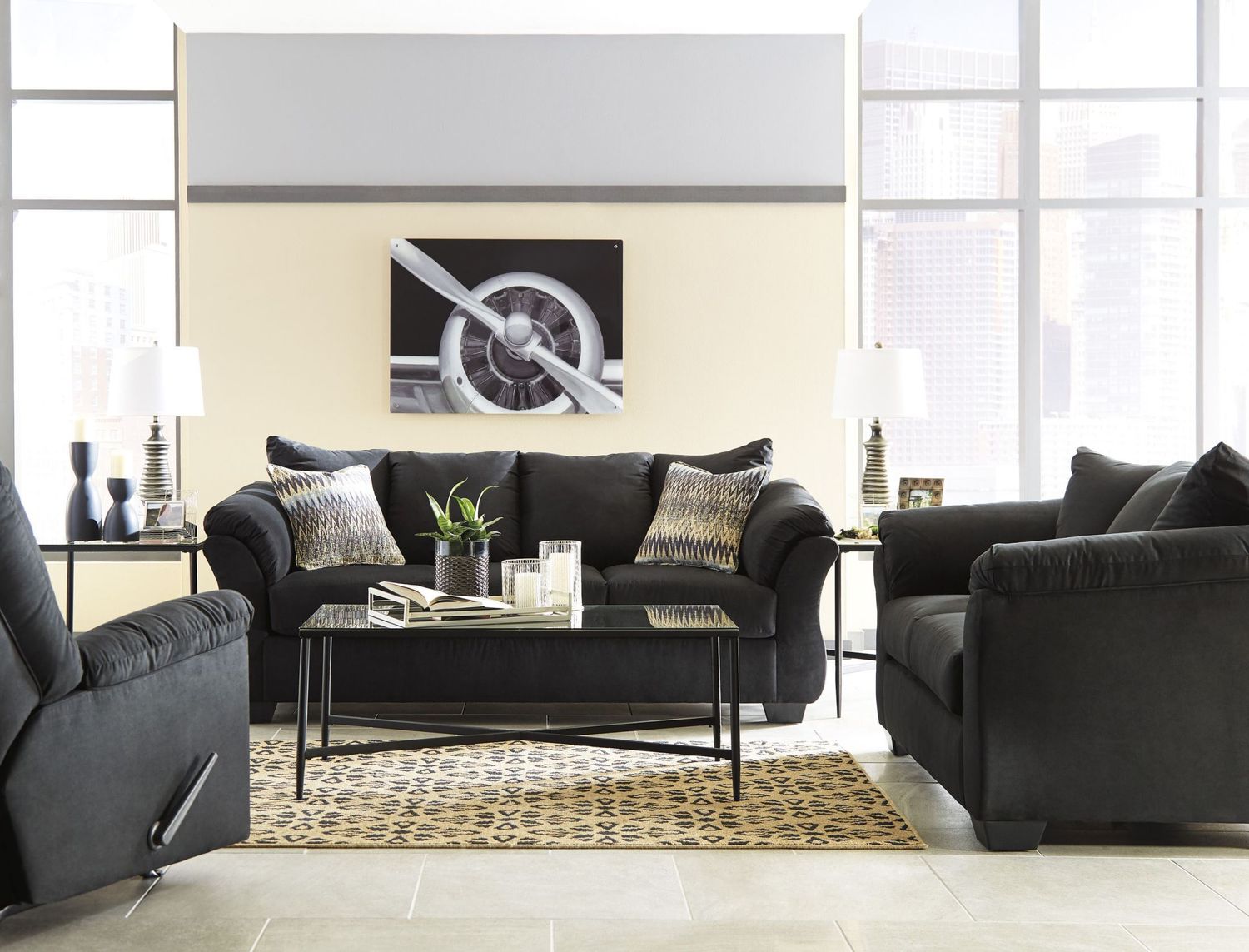 Darcy Loveseat In Black 7500835