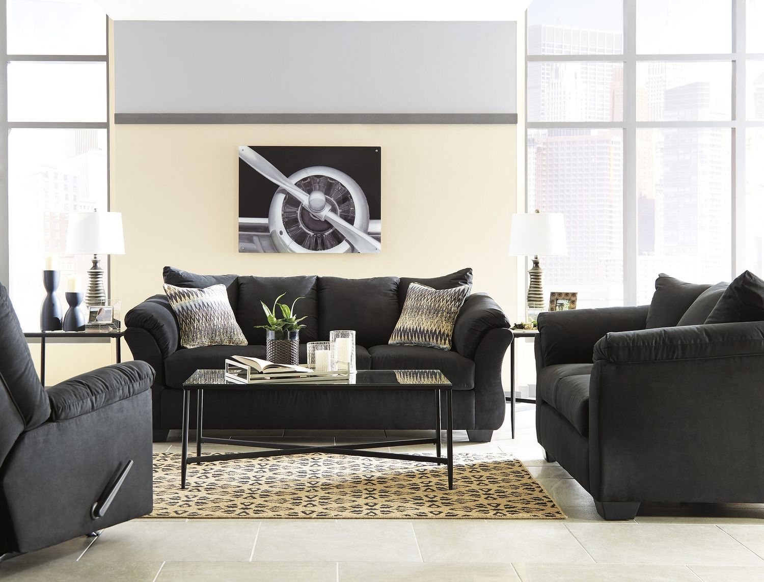 Darcy Loveseat In Black 7500835