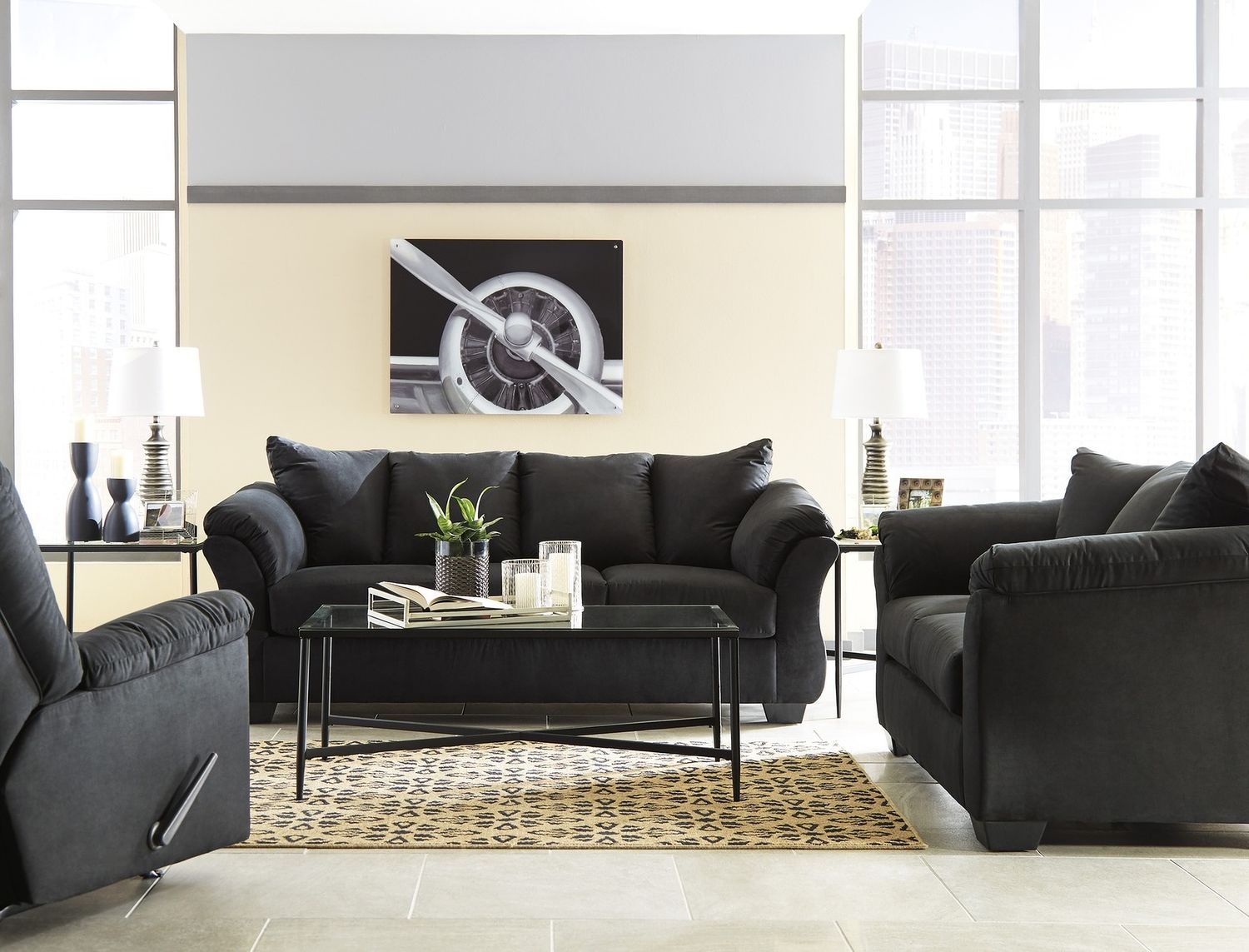 Darcy Loveseat In Black 7500835