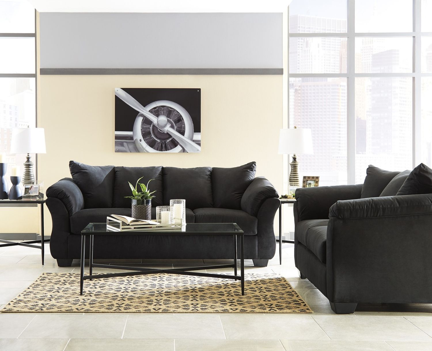 Darcy Loveseat In Black 7500835