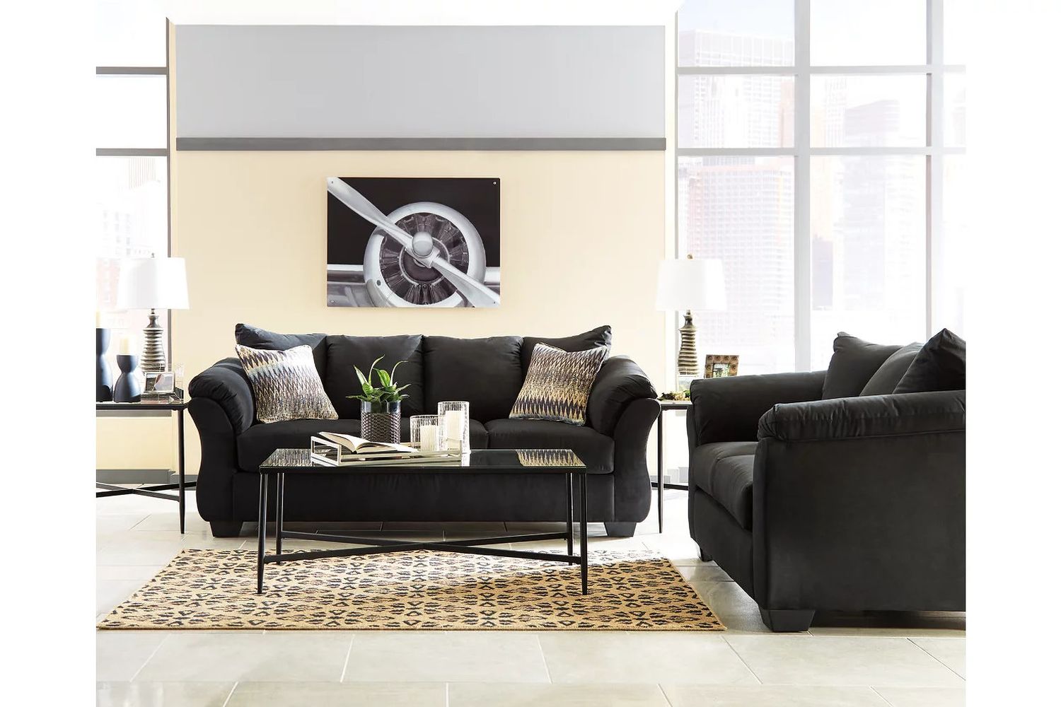 Darcy Sofa In Black 7500838