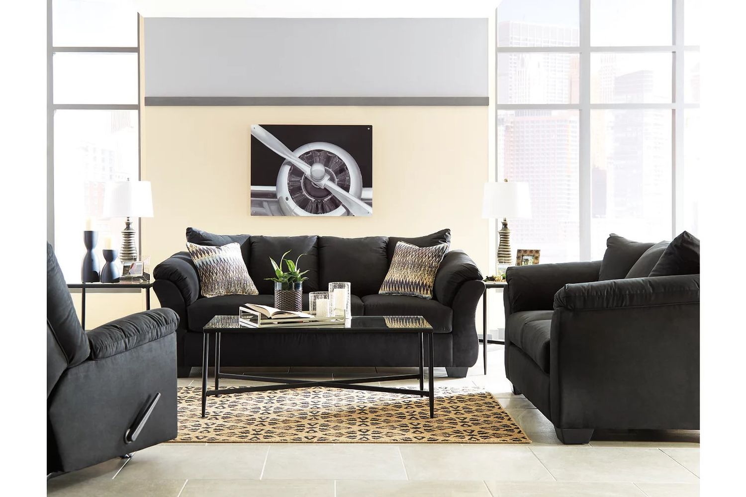 Darcy Sofa In Black 7500838