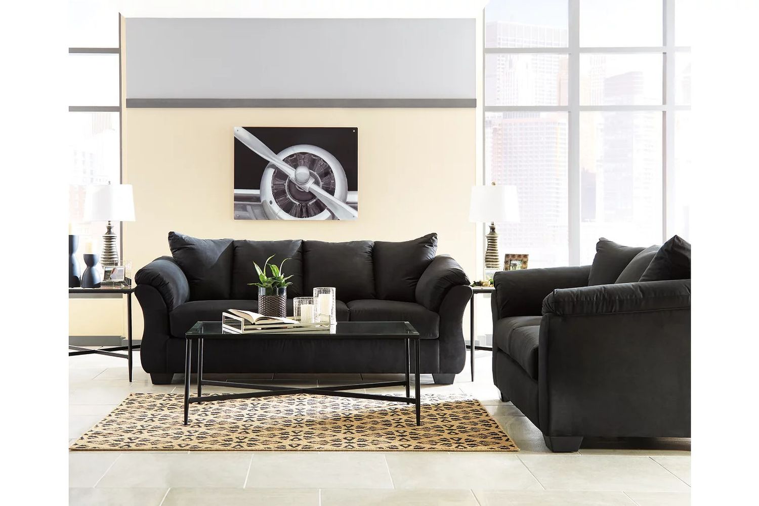 Darcy Sofa In Black 7500838