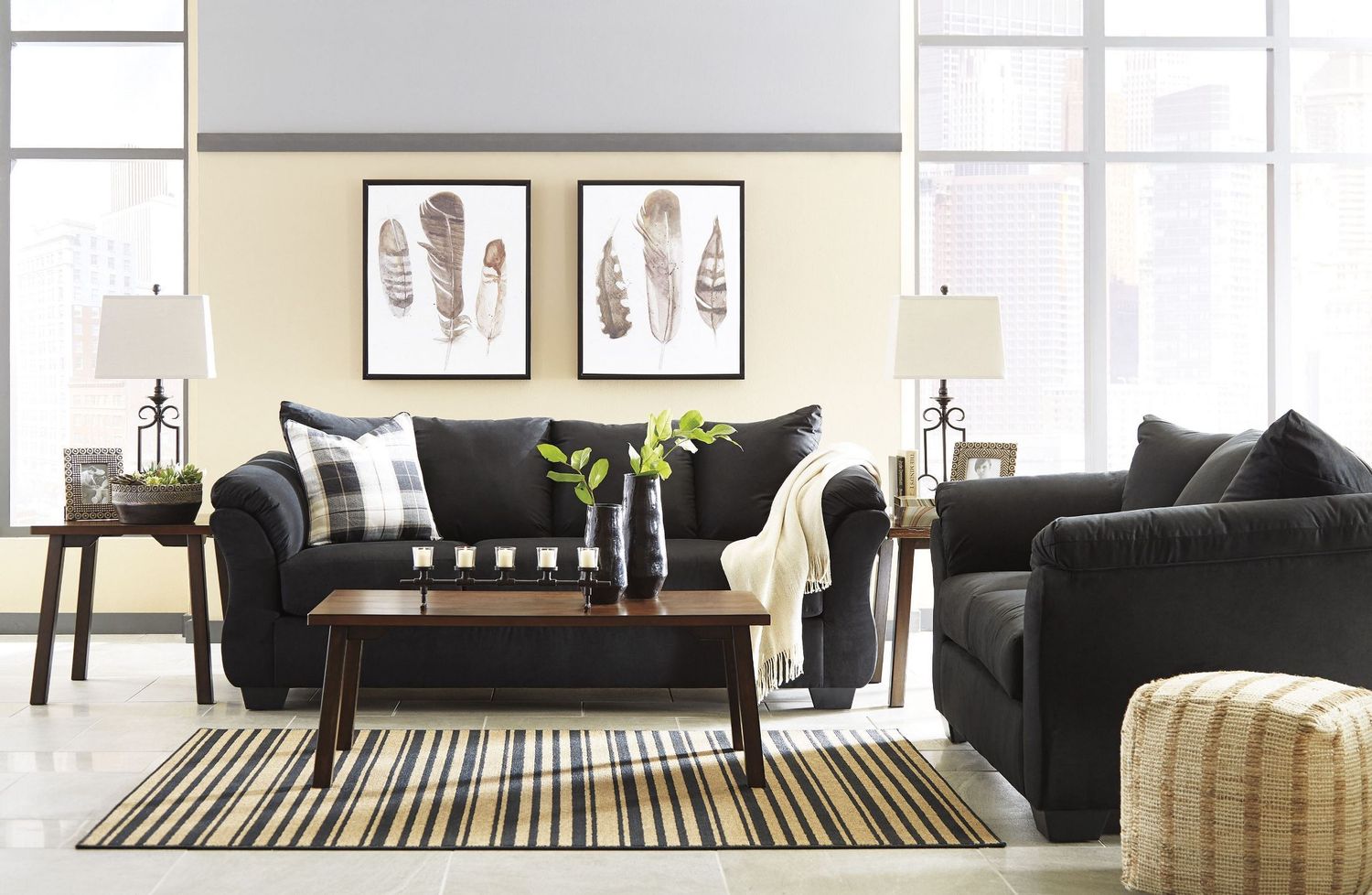 Darcy Black Living Room Set 75008U1