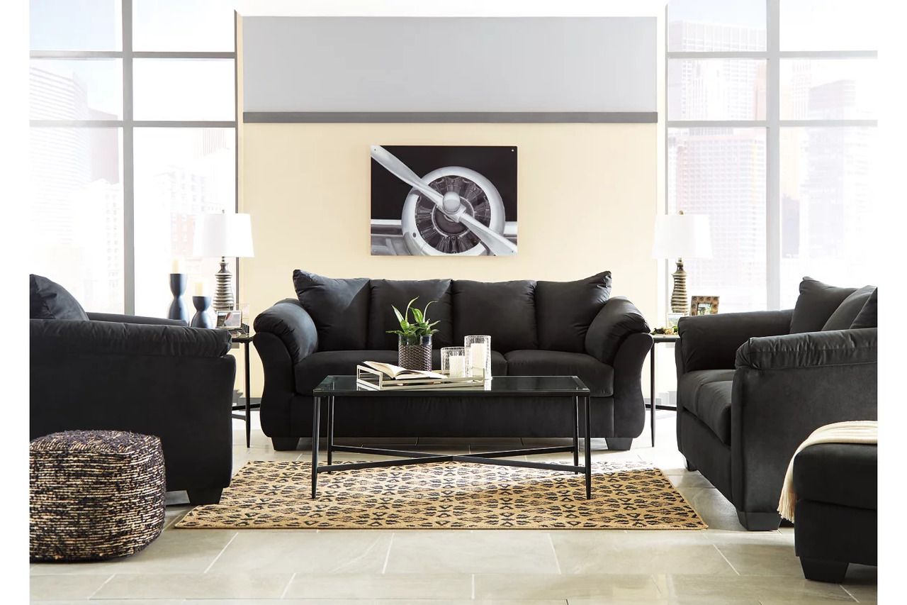 Darcy Black Living Room Set 75008U1