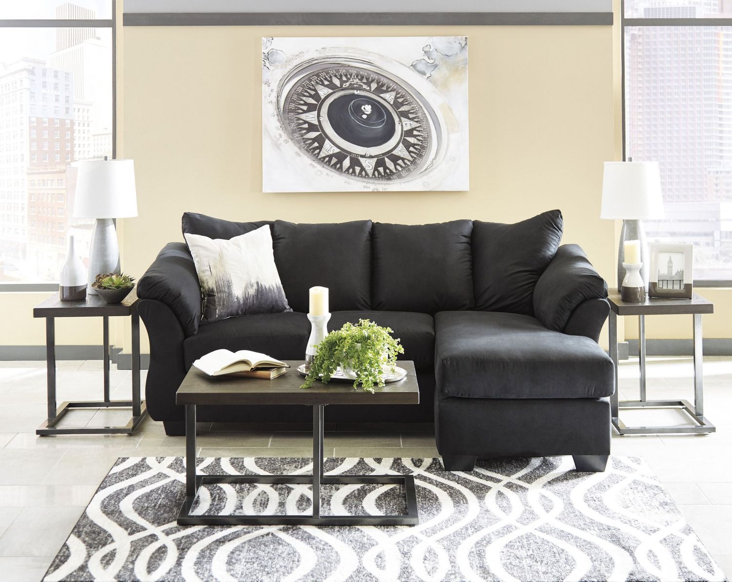 Darcy Black Living Room Set 75008U1