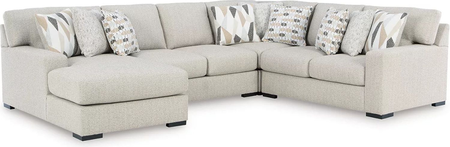 Laurelgrove 4-Piece Sectional with LAF Chaise In Pebble 75105S1