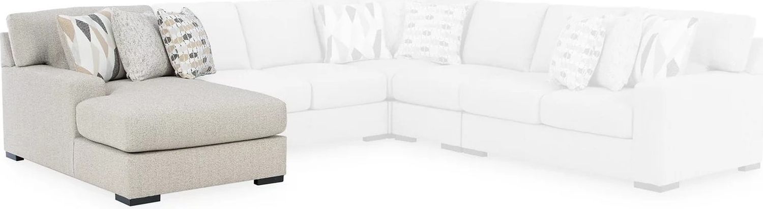 Laurelgrove 4-Piece Sectional with LAF Chaise In Pebble 75105S1