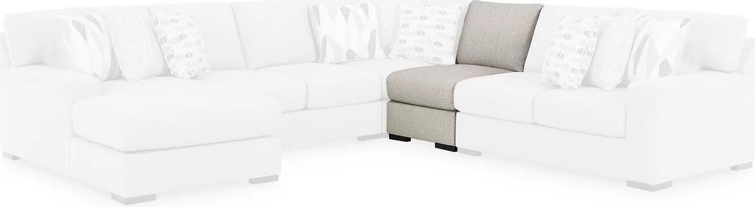 Laurelgrove 5-Piece Sectional with RAF Chaise In Pebble 75105S12
