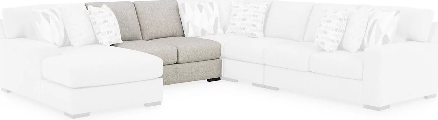 Laurelgrove 5-Piece Sectional with RAF Chaise In Pebble 75105S12