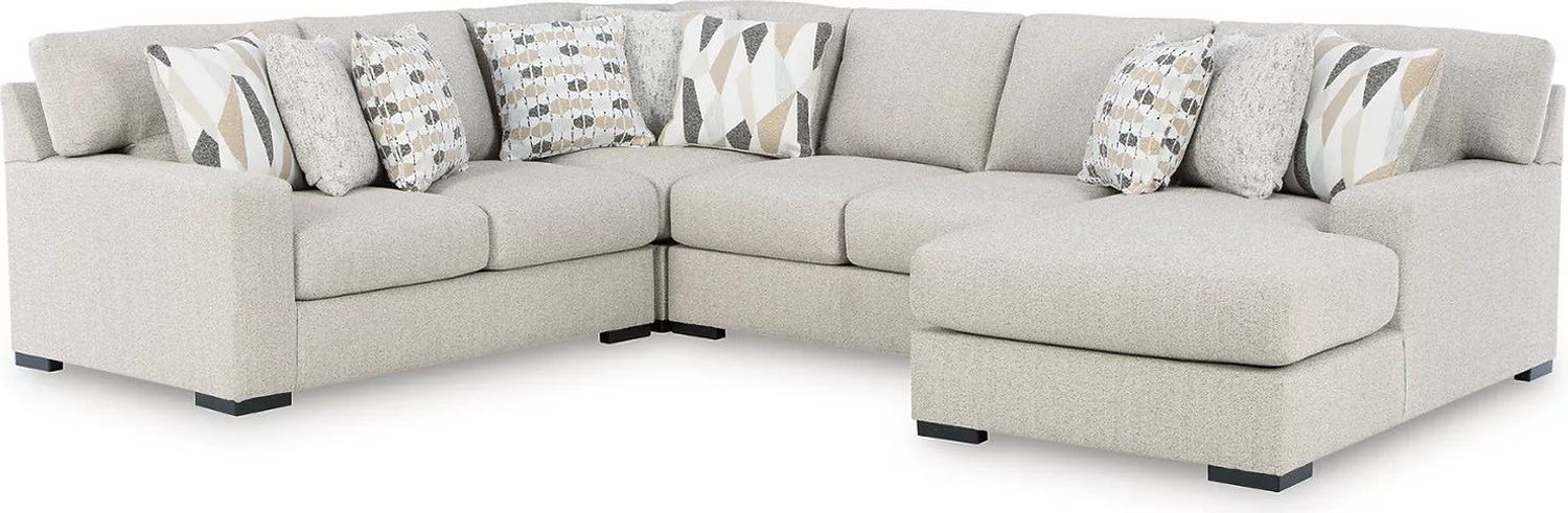 Laurelgrove 4-Piece Sectional with RAF Chaise In Pebble 75105S2