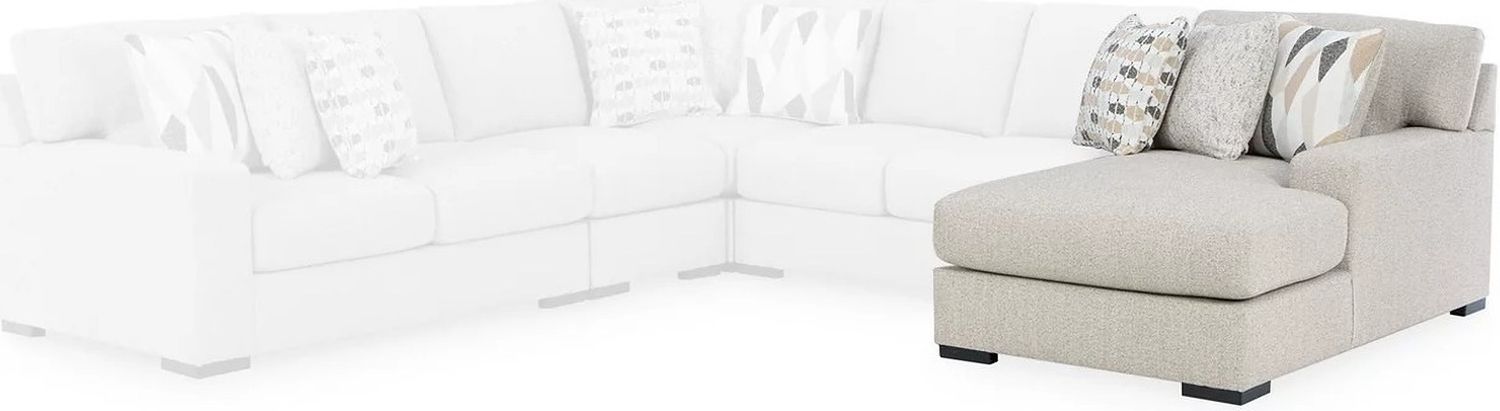 Laurelgrove 4-Piece Sectional with RAF Chaise In Pebble 75105S2