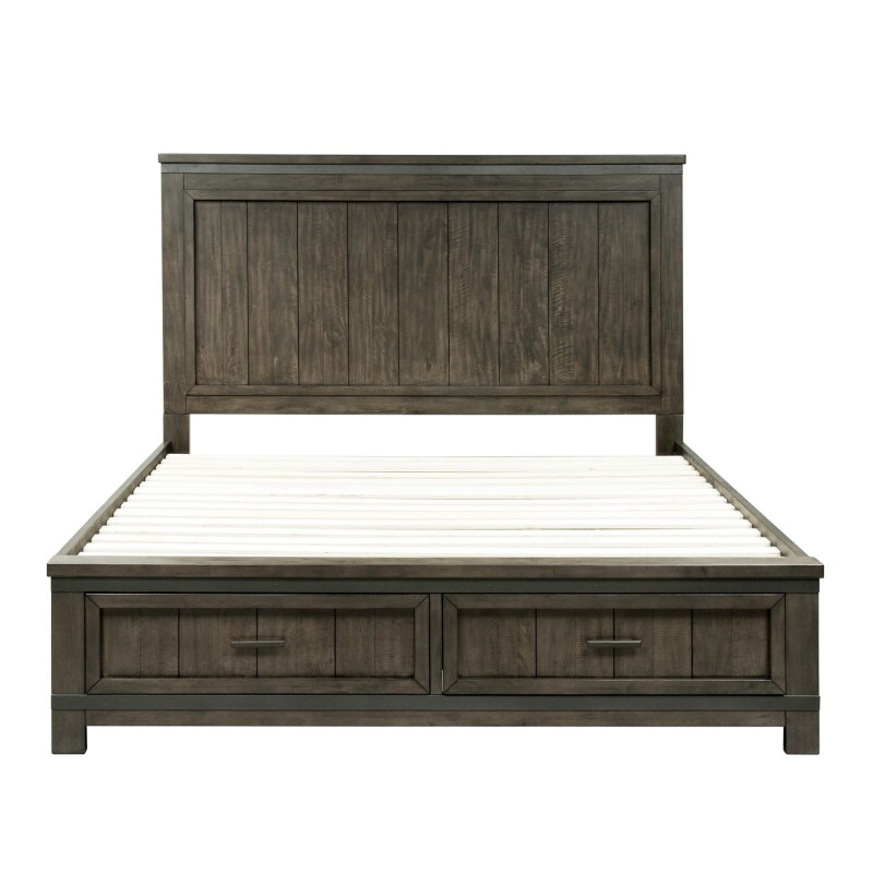 Thornwood Hills King Two Sided Storage Bed, Dresser & Mirror, Chest, Night Stand 759BRK2SDMCN